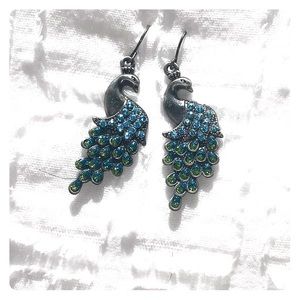 Peacock earrings